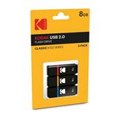 KODAK Lot de 3 Cls USB 2.0 - K102 8GB